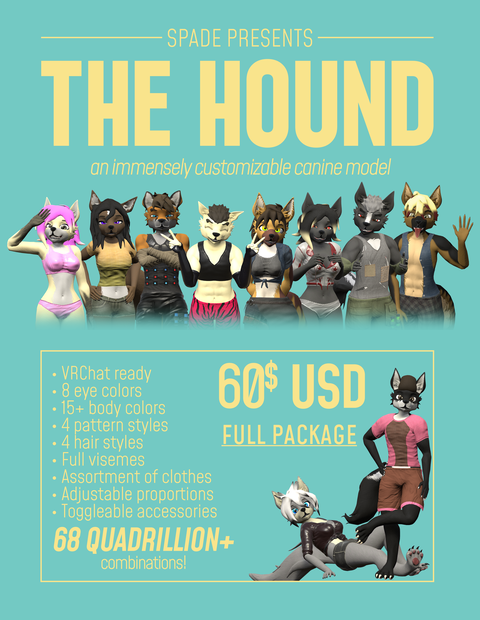 VRChat / Unity 猟犬 男と女 The Hound Male and Female