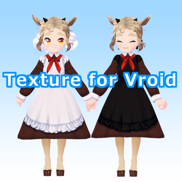 【#Vroid 正式版カスタムアイテム対応】ソ連の学生服エプロンドレス School uniform from USSR