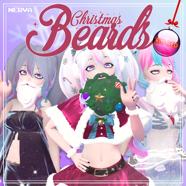 『 Accessory 』 Christmas / Holiday Winter BEARDS Pack!