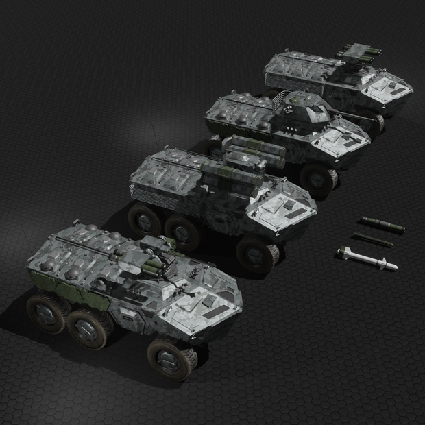 SF装甲兵員輸送車シリーズ 3Dモデル