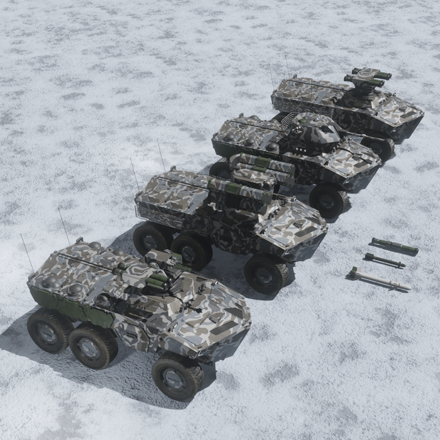 SF装甲兵員輸送車シリーズ 冬季迷彩 3Dモデル