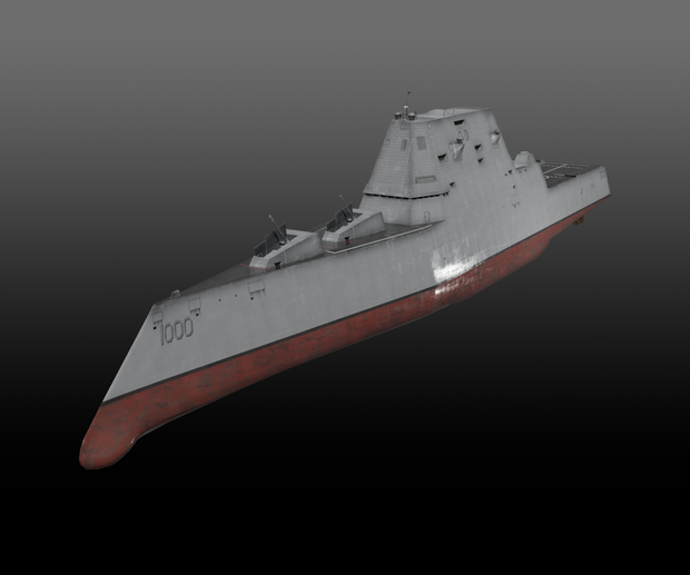 ズムウォルト級ミサイル駆逐艦 DDG-1000 3Dモデル