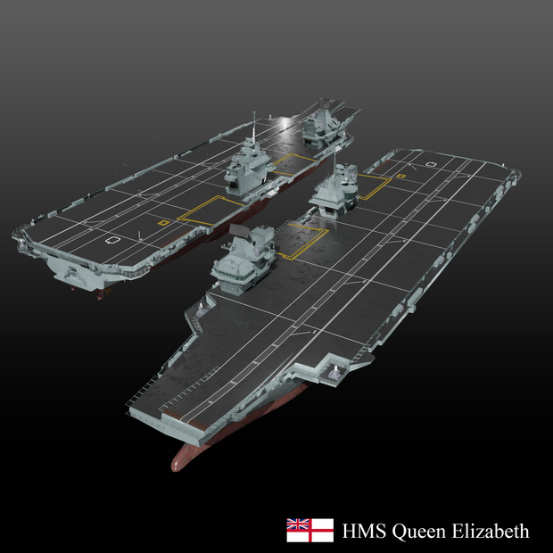 HMS Queen Elizabeth blender 3d model