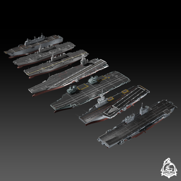 現代の航空母艦 3D Collection