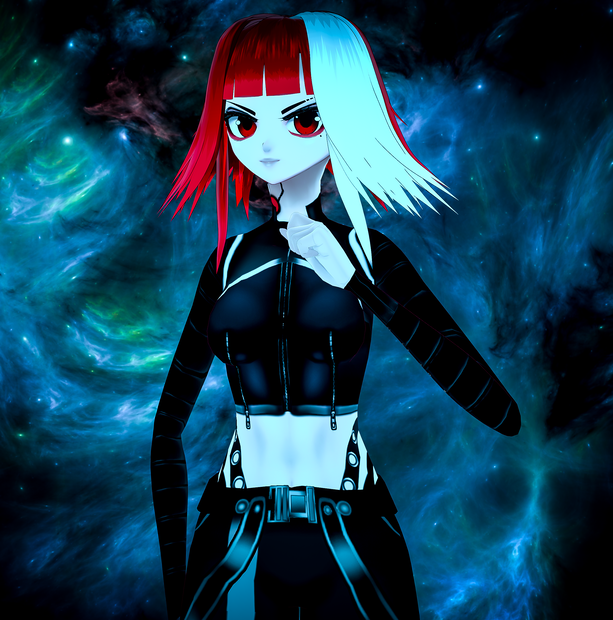 [Vroid] Free Black Leather Crop Top