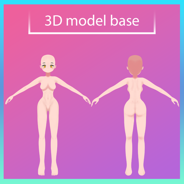 Anime Human Base 3D Model SFW ( Safe For Work )