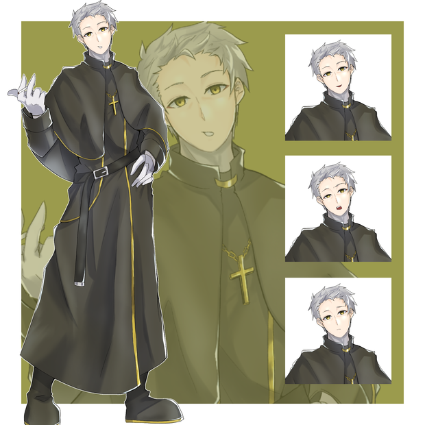 【無料/有料】立ち絵　タバコ神父