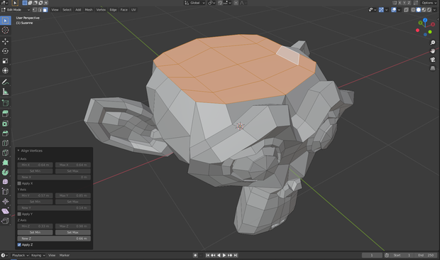 [無料]Blenderで頂点の位置を揃えるアドオン