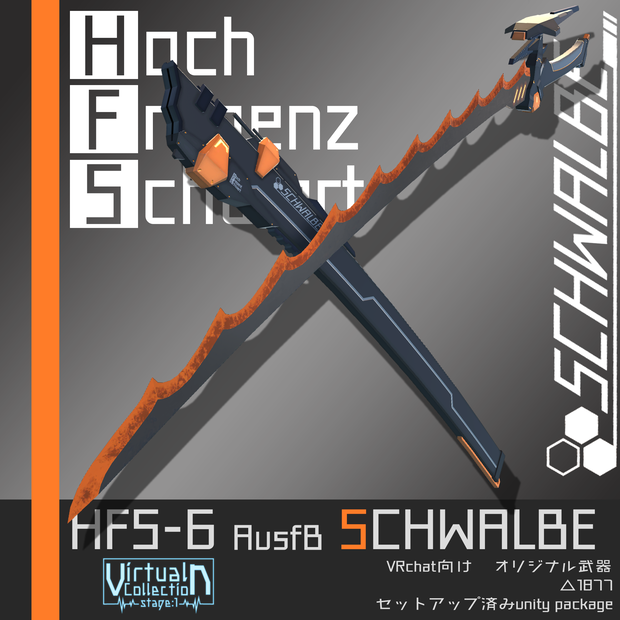 高周波ブレード "HFS-6 AusfA-B SCHWALBE" 【オリジナル3Dモデル】