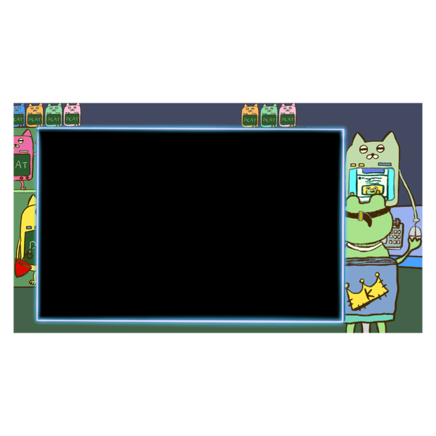 【コンピュータルーム】ライブ配信画面素材/オーバーレイ✨ Overlay【Twitchなど】