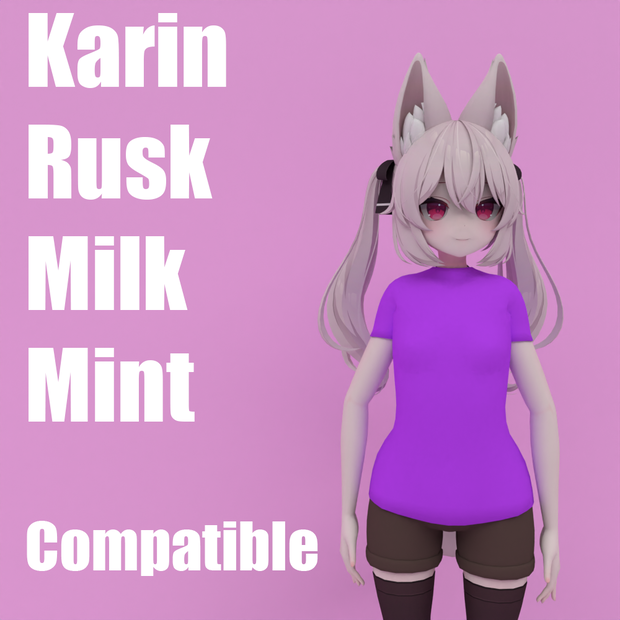 Karin T-Shirt  [3D model For VRChat] 