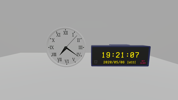 【¥0】VRCSDK3用ギミック付き時計モデル（アラーム機能付き）「UClock」