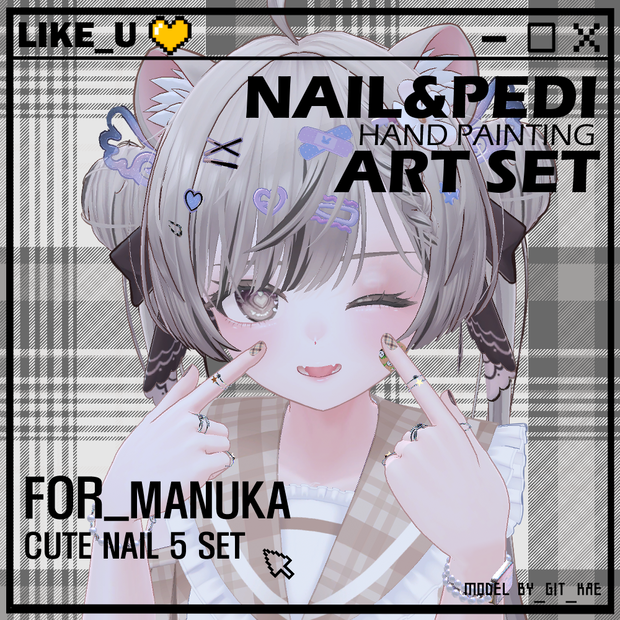 [MANUKA] CUTE NAIL&PEDI ART 5 SET