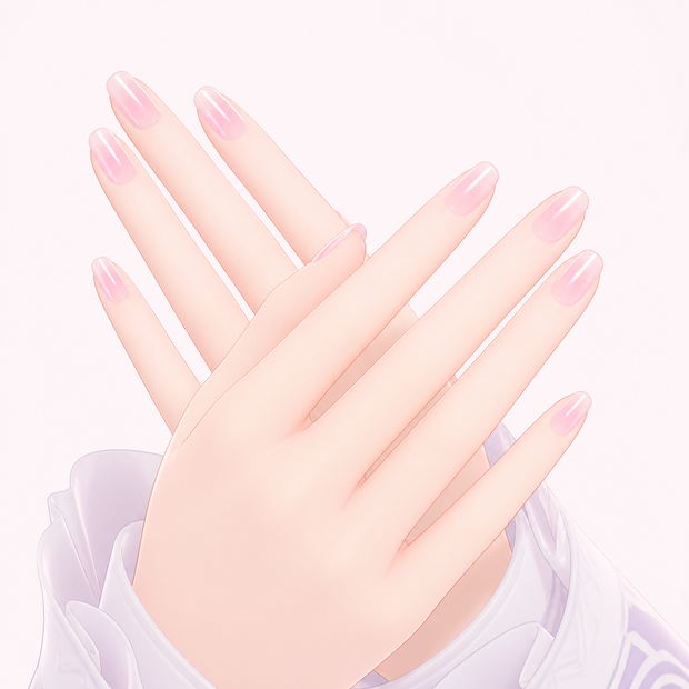【VRChat／15アバター対応】桜色ネイル Sakura Nail｜個別・フルセット