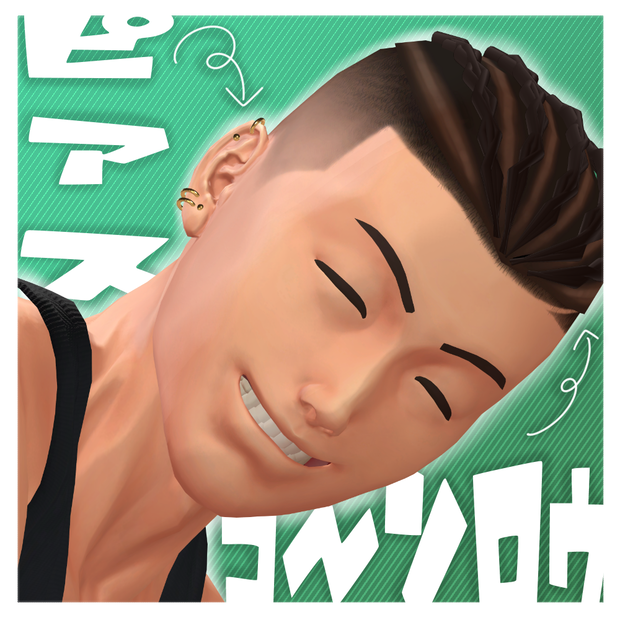 無料【匠 ver2.0対応】コーンロウ＆ピアス