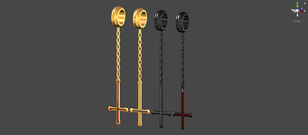 Inverted Cross Earring