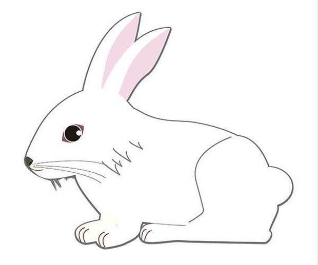 シンプルなうさぎのイラスト背景透過画像(png)高解像度