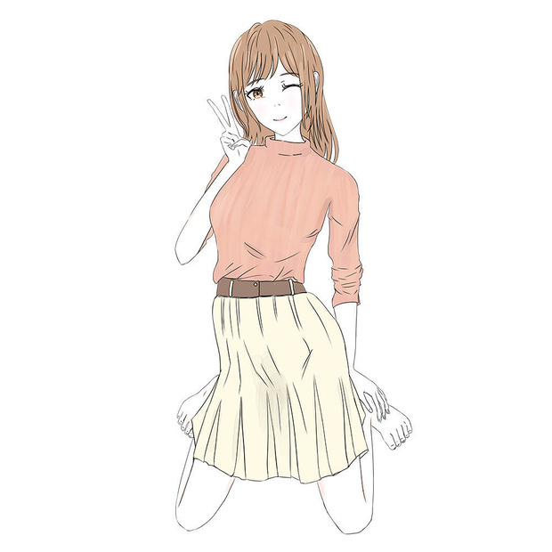 ミカちゃんご案内のポーズ4セットpsd