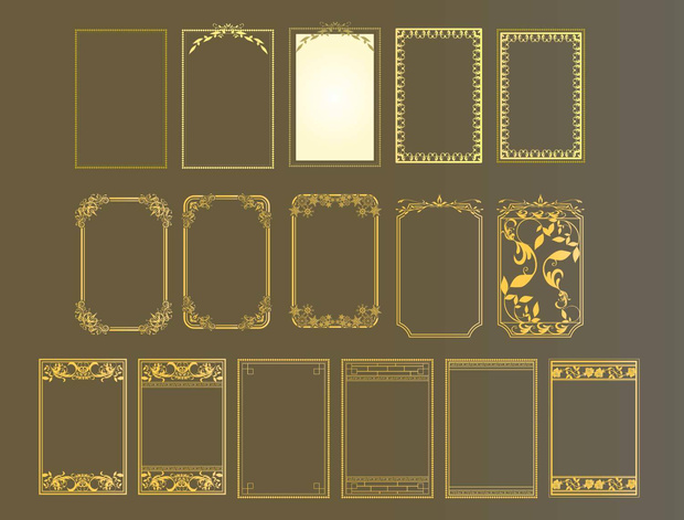 アンティーク金フレーム png(背景透過) or aiベクター