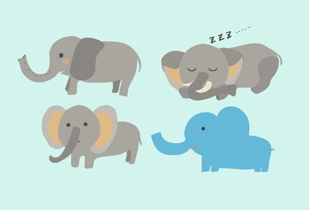 ぞうのベクターイラスト素材