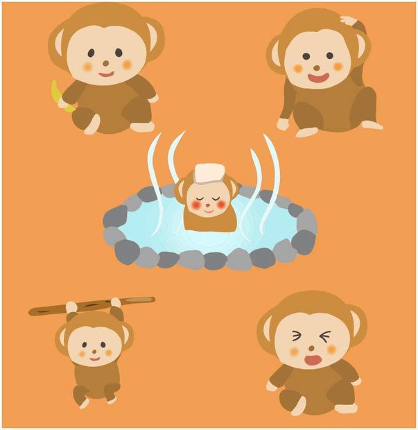 猿のベクターイラスト素材