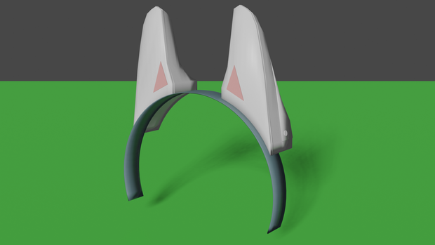 【無料3D素材】風倉モエのウサミミカチューシャ【クリスタ利用可能】