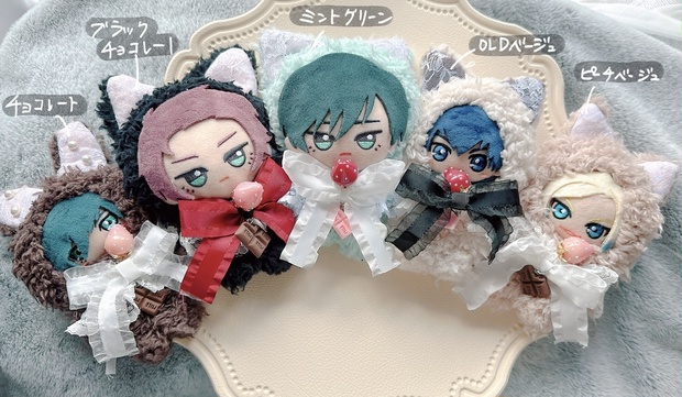 低価格で大人気の - いちご×チョコ着ぐるみ［10〜12cmぬい向け］ JONNE BOOTH - 着せ替え服・アウトフィット