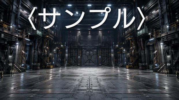 【無料】HANGAR DATA 001　SFメカ撮影背景素材 Vol.01「巨大メカ格納庫」