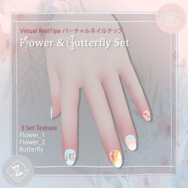 【MDollnail対応】F&B NailTip Set【VRChat向けネイルチップ】
