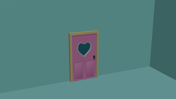 Heart windowed Door