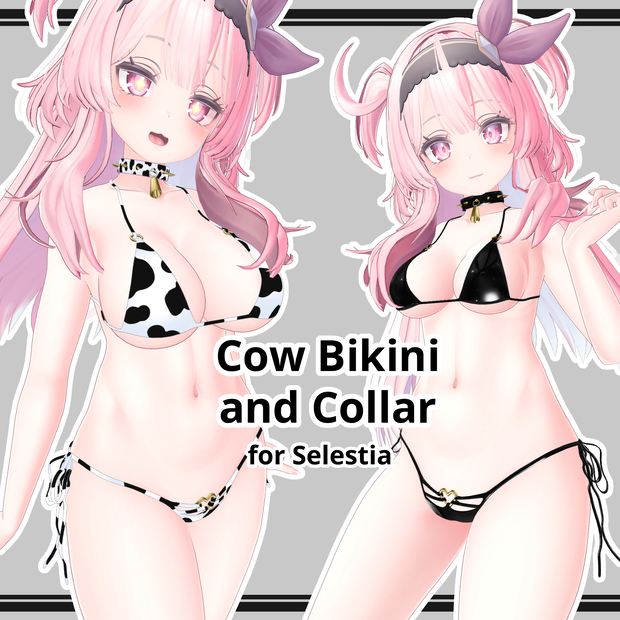 【セレスティア用】Cow Bikini and Collar for Selestia