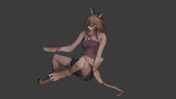 【VRChat対応アバター】猫獣人種族 -Servaline-【VRCFacialTracking対応】