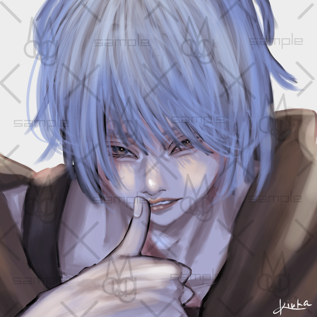 アイコン 青髪