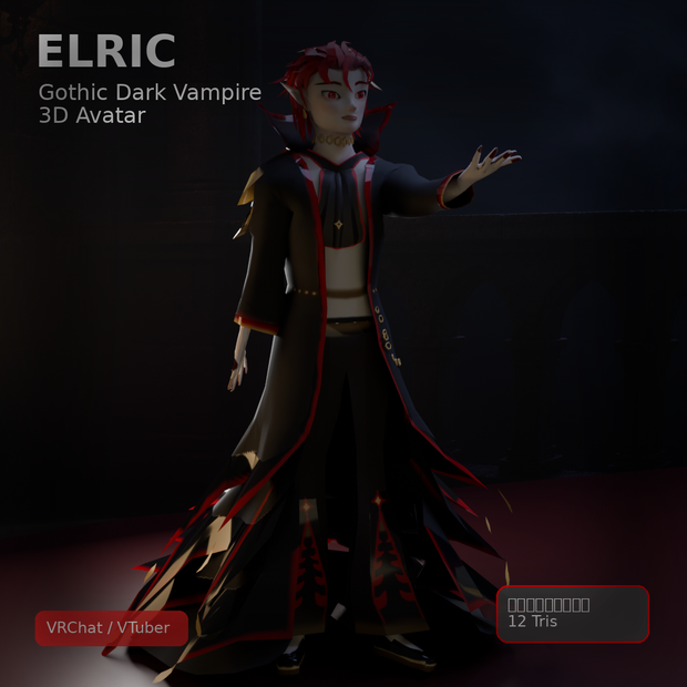 【Elric】病みかわゴシックヴァンパイア風3Dアバター