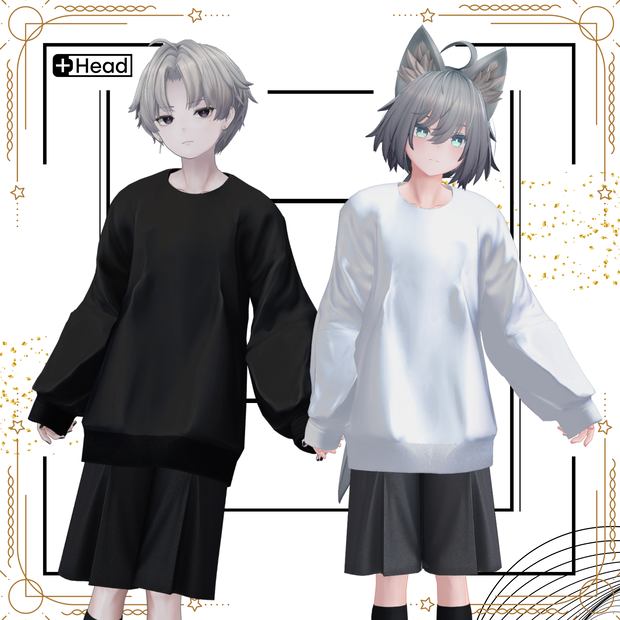 +Head対応衣装モデル Oversized Pullover