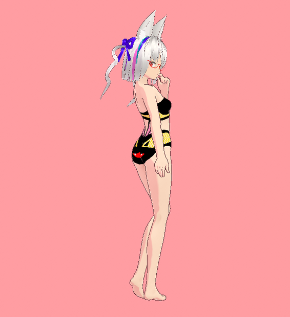 【VRoidStudio用衣装】ねこ柄水着/Cat patterned swimwear/Maillot de bain à motifs de chats