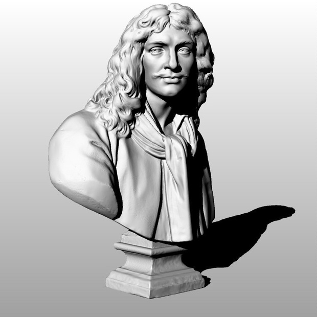 アンティーク 石膏像 「 モリエール胸像 」 - 彫刻/オブジェクト