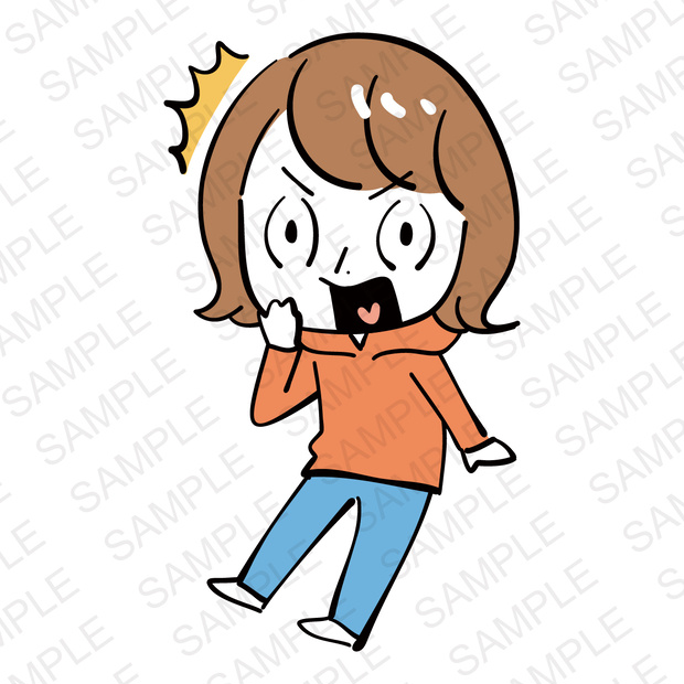 女性　驚く