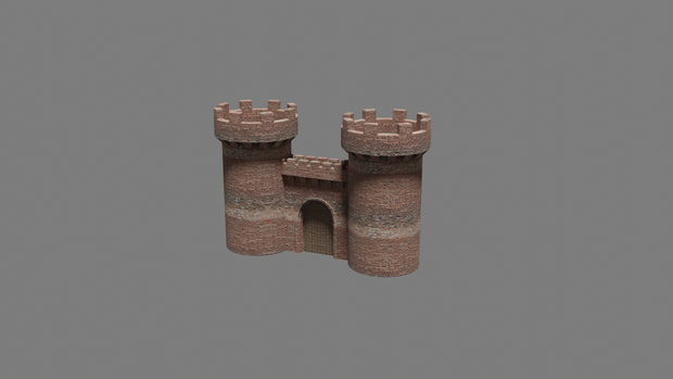 【blender】城門-1