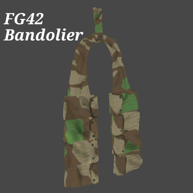【VRC想定】FG42 降下猟兵用バンダリア (WW2 German FG42 Bandolier)