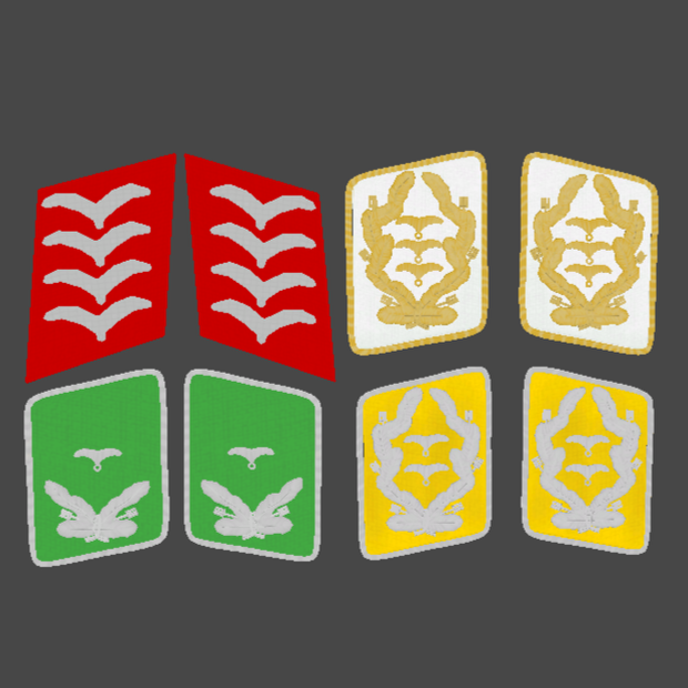 【3Dモデル】WW2 ドイツ空軍 襟章セット