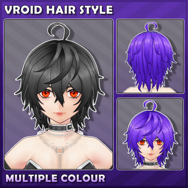 (Vroid) Female Short Hair Preset #8 (multiple colour) 【VRoid正式版】