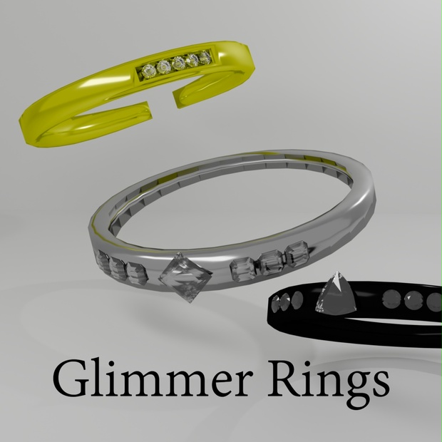 【VRChat向け】Glimmer Rings - Kazari - BOOTH
