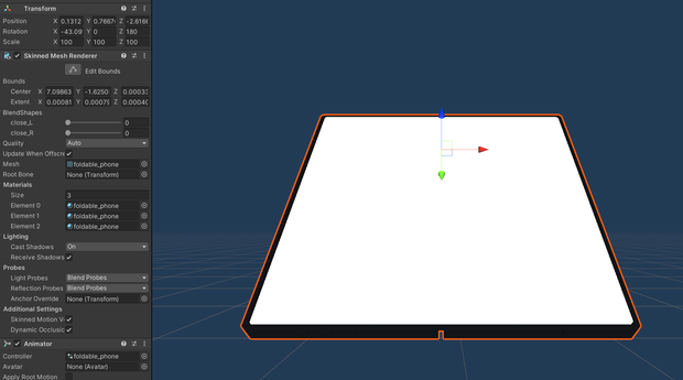 折りたたみスマホ (fbx, unitypackage)