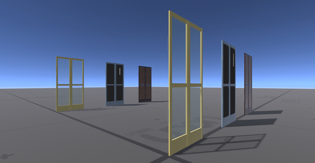 VRChat ワールド　ギミック　折り戸