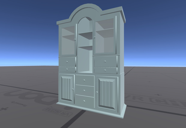 VRChat ワールド ギミック アンティーク家具　カップボード