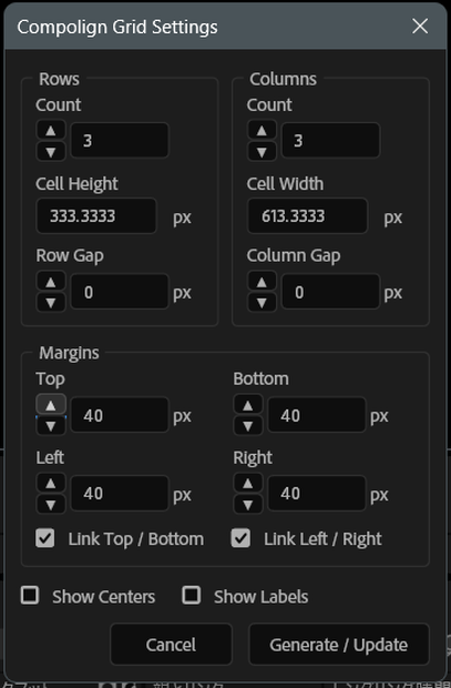 After Effects Scripts 「Compolign」