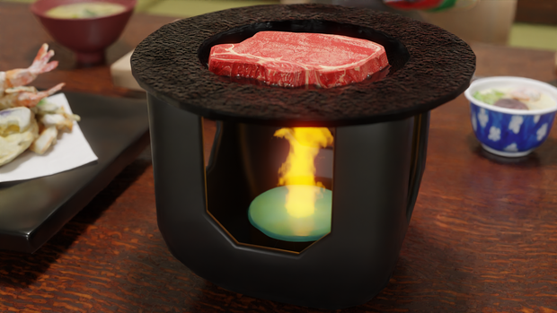 卓上コンロの3Dモデル