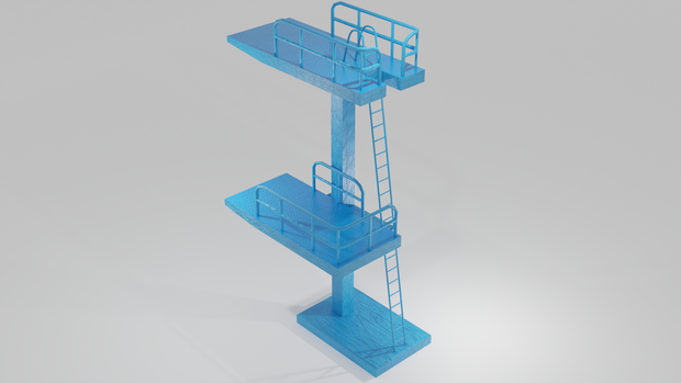 Pool diving board プールの飛び込み台 | 3D Model