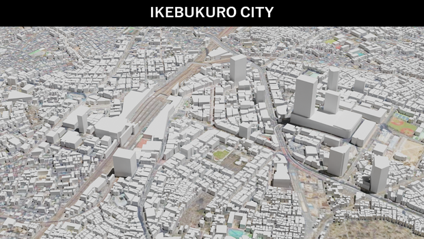 TOKYO Ikebukuro MAP 池袋駅周辺の3Dマップ・都市 | 3D Model
